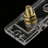 Maxbell 3xWaterproof Car Audio Stereo 0 2 4 Gauge Inline ANL Fuse Holder Clear Box