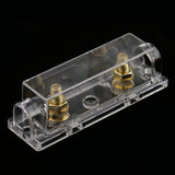 Maxbell 3xWaterproof Car Audio Stereo 0 2 4 Gauge Inline ANL Fuse Holder Clear Box