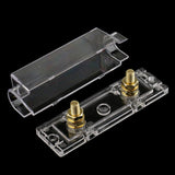 Maxbell 3xWaterproof Car Audio Stereo 0 2 4 Gauge Inline ANL Fuse Holder Clear Box