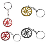 Maxbell Maxbell Fashion Creative Car Wheel Hub Rim Model Keychain Key Ring - Silver&Gold