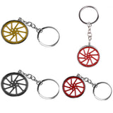 Maxbell Maxbell Fashion Creative Car Wheel Hub Rim Model Keychain Key Ring - Silver&Gold