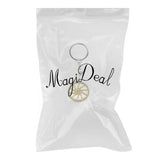 Maxbell Maxbell Fashion Creative Car Wheel Hub Rim Model Keychain Key Ring - Silver&Gold