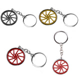 Maxbell Maxbell Fashion Creative Car Wheel Hub Rim Model Keychain Key Ring - Silver&Gold