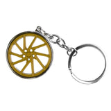 Maxbell Maxbell Fashion Creative Car Wheel Hub Rim Model Keychain Key Ring - Silver&Gold