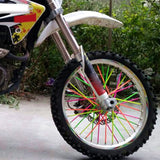 Maxbell 72Pcs Universal Motocross Wheel Rim Spoke Wraps Skins Cover Orange & White