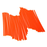 Maxbell 72Pcs Universal Motocross Wheel Rim Spoke Wraps Skins Cover Orange & White