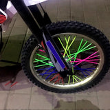 Maxbell 2x36 Pieces Universal Motocross Wheel Rim Spoke Wraps Skins Cover Purple