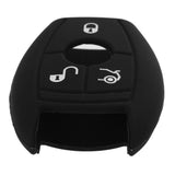Maxbell 2xSilicone Key Fob 3 Button Case Cover Skin for  C200 Black