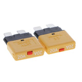 Maxbell 3x2 Piece Automatic 28V Marine Resettable Fuse Auto Circuit Breaker Blade 20A