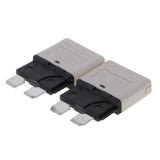 Maxbell 2x2 Piece Automatic 28V Marine Resettable Fuse Auto Circuit Breaker Blade 25A