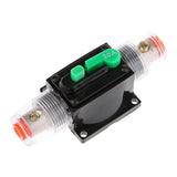 Maxbell 2x30A Car Audio Inline Circuit Breaker Fuse Holder Manual Reset Switch