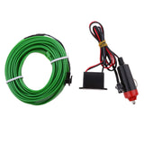 Maxbell Maxbell 5M Car Neon Cold Light EL Wire Strip Tube with 12V Drive Inverter Deep Green