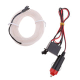 Maxbell Maxbell 5M Car Neon Cold Light EL Wire Strip Tube with 12V Drive Inverter White