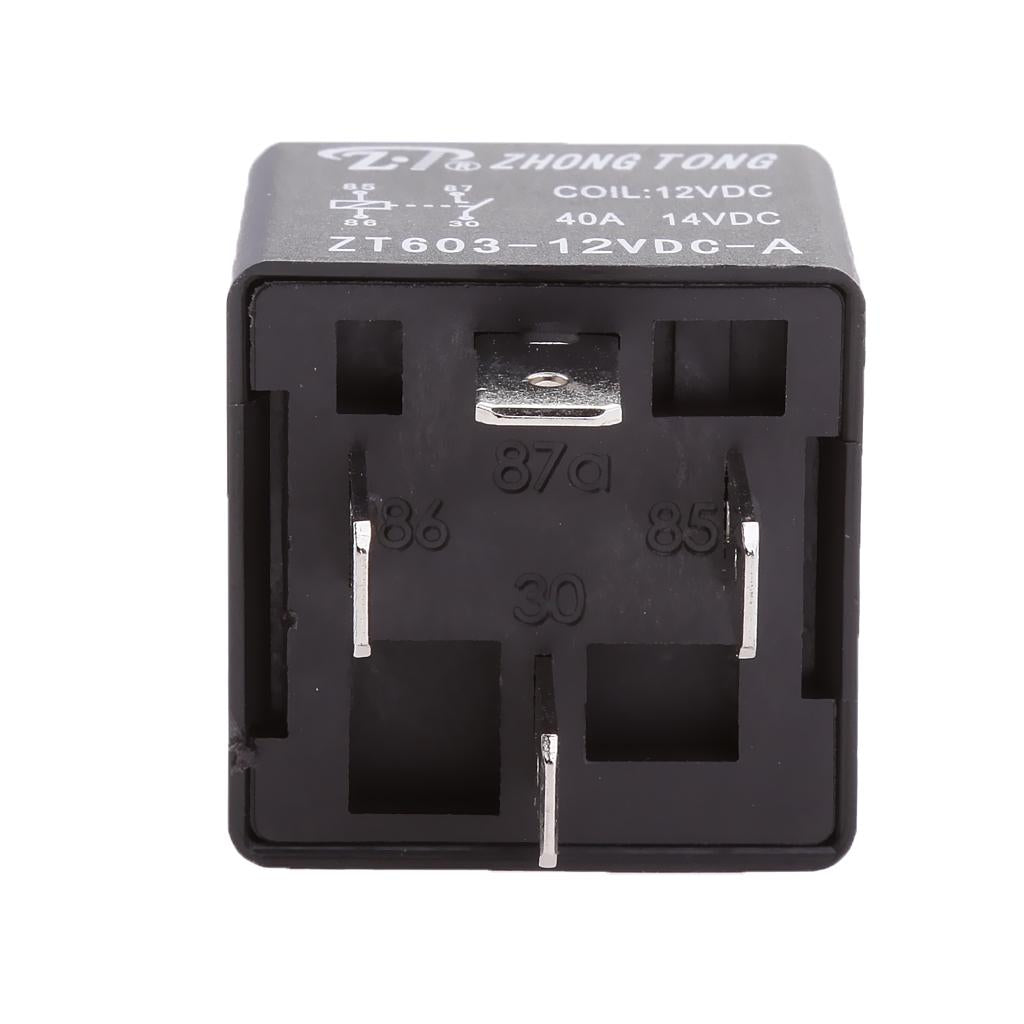 12V 40A 4 Pin Automotive Normally Open Contact Relay