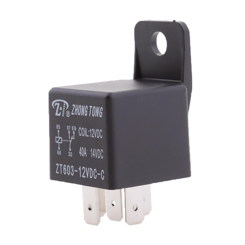 12V 40A 5-Pin SPDT Contacts Automotive Changeover Relay With Bracket