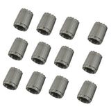 Maxbell 10x12 Pieces Wheel Tire Valve Stem Caps for TPMS Standard Valve Grey