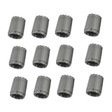 Maxbell 10x12 Pieces Wheel Tire Valve Stem Caps for TPMS Standard Valve Grey