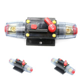 Maxbell 2xDC12V 24V 80AMP Car Audio Inline Circuit Breaker Fuse Manual Reset Switch