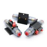 Maxbell 2xDC12V 24V 80AMP Car Audio Inline Circuit Breaker Fuse Manual Reset Switch