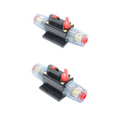 Maxbell 2xDC12V 24V 80AMP Car Audio Inline Circuit Breaker Fuse Manual Reset Switch