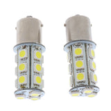 2 Pieces 12V BA15S 5050 18 SMD White 6000-7000K LED Bulb Car Signal Light