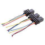 Maxbell 3 Pieces 24V 30A 5 Pin SPST Relay With Socket Harness Automotive Electronic