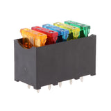 Maxbell 2xCar 5 Way Blade Fuse Box Holder Distribution Block Fusebox With ATC Fuses