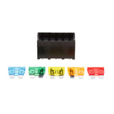 Maxbell 2xCar 5 Way Blade Fuse Box Holder Distribution Block Fusebox With ATC Fuses