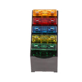 Maxbell 2xCar 5 Way Blade Fuse Box Holder Distribution Block Fusebox With ATC Fuses
