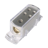Maxbell 5x4-Way 1X 4AWG In 4X 8AWG Out Power/Ground Cable Splitter Distribution Block