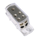 Maxbell 5x4-Way 1X 4AWG In 4X 8AWG Out Power/Ground Cable Splitter Distribution Block