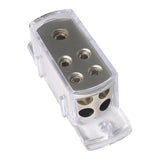 Maxbell 10x4-Way 1X 4AWG In 4X 8AWG Out Power/Ground Cable Splitter Distribution Block