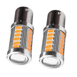 Maxbell 2x2 Pieces BA15S 1156 5630 33LED Turn Signal Reverse Lights Bulb 6500K Yellow
