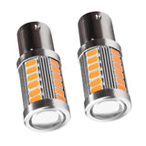 Maxbell 2x2 Pieces BA15S 1156 5630 33LED Turn Signal Reverse Lights Bulb 6500K Yellow