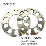 Maxbell 2 Pieces Car Wheel Spacers 5 Hole 5mm Fit 5 Lug 5X114.3 5X120 5X120.7 5X127 - Aladdin Shoppers