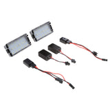 Maxbell 2x LED License Number Plate Light for Ibiza Leon + License Plate Frame Black