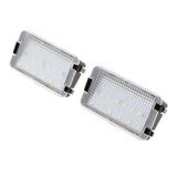 Maxbell 2x LED License Number Plate Light for Ibiza Leon +License Plate Frame Red