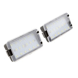 Maxbell 2x LED License Number Plate Light for Ibiza Leon + License Plate Frame Black