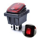 Maxbell 2x4 Pin On-Off Car Boat Lighted Rocker Toggle Switch Waterproof  Red