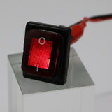 Maxbell 2x4 Pin On-Off Car Boat Lighted Rocker Toggle Switch Waterproof  Red