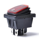 Maxbell 2x4 Pin On-Off Car Boat Lighted Rocker Toggle Switch Waterproof  Red