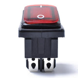 Maxbell 2x4 Pin On-Off Car Boat Lighted Rocker Toggle Switch Waterproof  Red