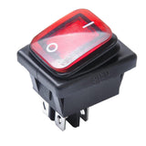 Maxbell 2x4 Pin On-Off Car Boat Lighted Rocker Toggle Switch Waterproof  Red
