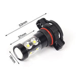 2X 50W 6000K Fog Driving Light Bulbs High Power LED DRL Conversion Kit H16