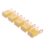 Maxbell 2x 5 Pieces Auto Car FLK-M 32V Male Straight Long Blades PAL Fuses 60A Yellow