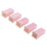 Maxbell 3x 5 Pieces Car FLF-M Standard Female Push In Cartridge Fuses 30AMP 32V Pink