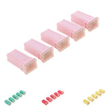 Maxbell 3x 5 Pieces Car FLF-M Standard Female Push In Cartridge Fuses 30AMP 32V Pink