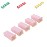 Maxbell 3x 5 Pieces Car FLF-M Standard Female Push In Cartridge Fuses 30AMP 32V Pink