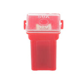 Maxbell 2x 5 Pieces Car FLF-M Standard Female Push In Cartridge Fuses 50AMP 32V Red