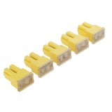 Maxbell 2x 5 Pieces Car FLF-S Standard Female Push In Cartridge Fuses 60AMP 32V Yellow